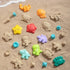 Set 17 Set) Sawaruita Beach Toys for Kids - Sand Toys Includes Collapsible Bucket Shovel and Mesh Bag PCS, Toddlers