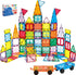 Anbalulu Magnetic Building Tiles, 134PCS Large Magnet Building Set,Magnetic Blocks, 3D STEM