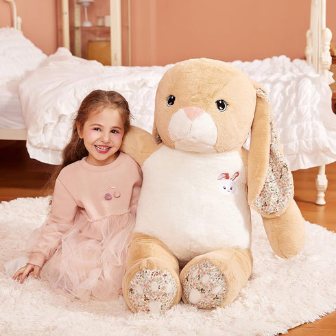 IKASA Giant Rabbit Stuffed Animal Plush Toy | 30" Large Cute Jumbo Bunny for Kids & Girls