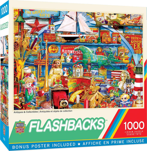 MasterPieces 1000 Piece Jigsaw Puzzle - Antiques & Collectibles for Adults, Family, or Youth - 19.25"x26.75"