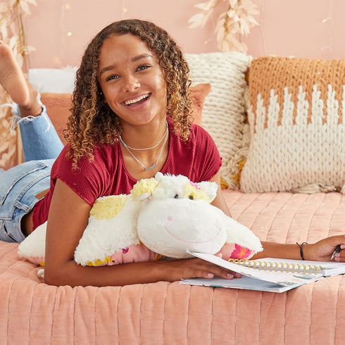 Pillow Pets Sweet Scented Banana Cow Stuffed Animal Plush Toy - White, Soft and Cuddly for All Ages