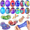 Joyin 12 Pcs Prefilled Easter Eggs with Galaxy Slime, Colorful Putty with
