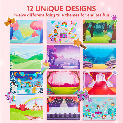 Klever Kits Foil Art Kit for Kids - Mess Free Coloring, Foil Foam Stickers, Creative Travel Toys, Birthday Gifts