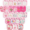 Cotton Waterproof Baby Bibs - 24Pcs Adjustable Hook Loop Closure Bib for