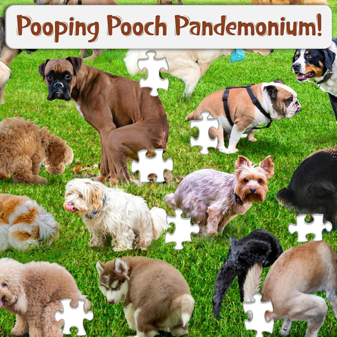 Funwares Original 101 Pooping Puppies Puzzle - Hilarious 1000 Piece Jigsaw Puzzle for Adults and Kids