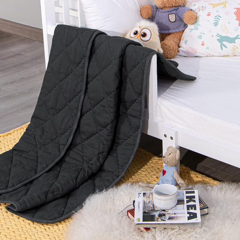 43x60 inches, NTBAY Down Alternative Oversized Toddler Comforter, Super Soft and Warm Solid Color Baby Crib Quilted
