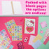 Hello Kitty A5 DIY Journal Kit for Girls Teens Kawaii Spiral Notebook Hair Clips Keychain Bookmark Stickers Cute Stuff