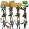 JOYIN 16 PCs Army Men Playset with 12 Realistic Army Ranger Men