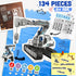 134 8-12, 8+ SMILESSKIDDO Crane Truck Toy - PCS Hydraulic Science Kits for Kids Age Teenage Engineering Kit