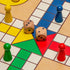 2-in-1 Set 11.3 inches Yellow Mountain Imports Reversible Wooden Snakes and Ladders, Ludo Game