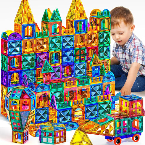 TEMI Magnetic Tiles Building Blocks, Magnets Building Set, Learning Toys, Christmas Gift for Ages 3-8, 80pcs