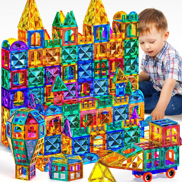 TEMI Magnetic Tiles Building Blocks, Magnets Building Set, Learning Toys, Christmas Gift for Ages 3-8, 80pcs