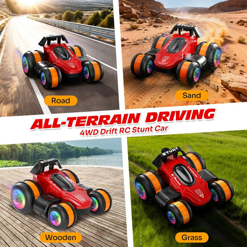 360 3-16, 4WD High Speed Remote Control Drift Car for Kids, Degree Rotating Deformation Stunt RC Cars for Boys