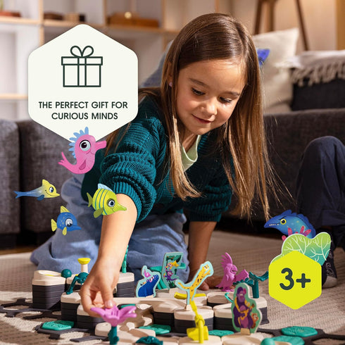 Set 58-Piece 3 Ravensburger GraviTrax Junior Starter - My Ocean - Marble Run Game - Fun and Educational Preschool