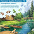 VOLUVOLU 1000 Summer 1000 Piece Puzzles for Adults, Spring and Landscape Jigsaw Puzzle, Wooden House and Dog Jigsaw