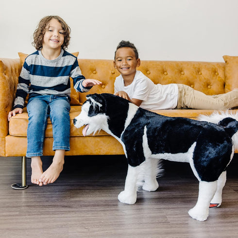 Melissa & Doug Giant Siberian Husky - Lifelike Stuffed Animal Dog
