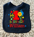 Personalized First Birthday Boy Smash Bib with Custom Name