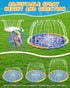 124in 0.5mm Summer Instraella Splash Pad for Kids and Dogs, Non-Slip Sprinkler Mat Thickened Durable and Foldable Large