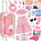 Doll Suitcase Travel Set, 18 inch Doll Clothes and Accessories, 26 Pcs Travel Pillow, Unicorn Bag, Sunglasses, Camera