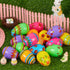 18 3.15'' JOYIN Toy PCs Plastic Printed Bright Easter Eggs, Over Tall Fillable Empty Eggs Bulks for Easter Hunt, Basket