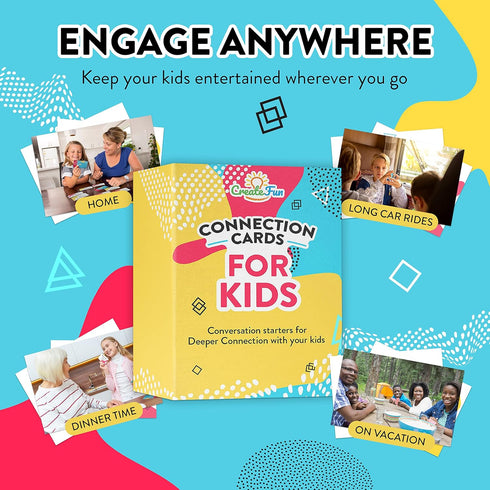 CreateFun Summer Fun Activities for Kids, 101 Playful Conversation Cards for Ages 3+ to Build Confidence