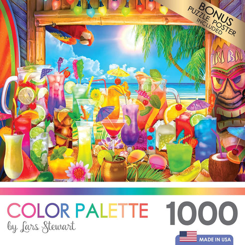 RoseArt - Color Palette - 1000 Piece Jigsaw Puzzle for Adults - Tiki Bar Paradise