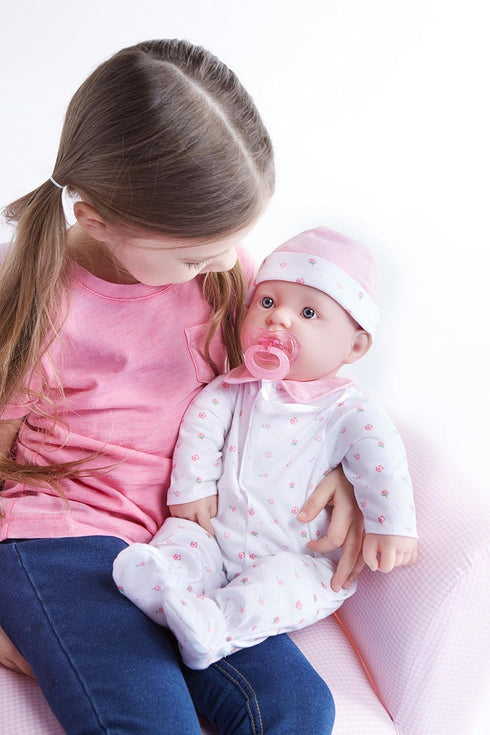 JC Toys Caucasian 20-inch Soft Body Baby Doll | La Baby | Washable with Removable Pink Outfit & Pacifier