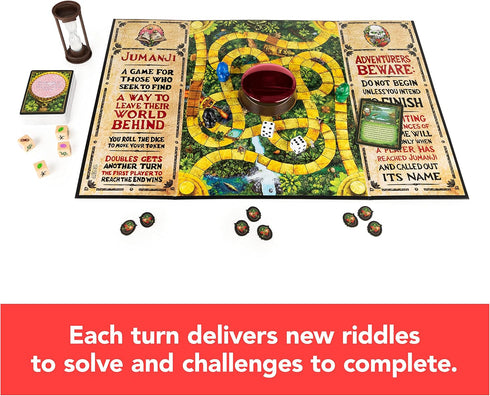 Jumanji The Game - Classic Scary Adventure Family Board Game for Ages 8 & Up