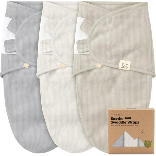 3-Pack Organic Swaddles for Newborns, Baby Sleep Sacks 0-3 Months - Baby