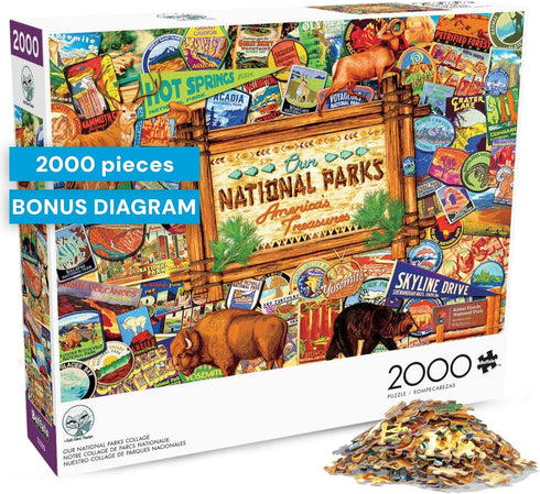 Buffalo Games Jigsaw Puzzle Our National Parks Collage by Kate Ward Thacker