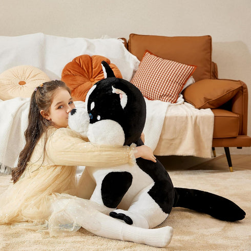 IKASA Giant Husky Stuffed Animal Plush Toy, 23" Huge Size, Cute Fluffy Oversized Plushie, Gifts for Kids