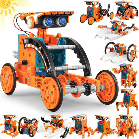 STEM 13-in-1 Education Solar Robot Toys for Age 8-12, DIY Building Science