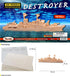 Puzzled 3D Puzzle Destroyer Warship Wood Craft Construction Kit Fun & Educational DIY Wooden Toy Assemble Model Unfinished Craft Hobby Navy Ship Puzzle to Build & Paint for Decoration 106pcs Pack