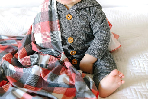 Jack Large Knit Baby Swaddle Blanket by Copper Pearl
