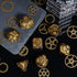 Metal Dice Set D&D, 7-Die DND Dice with Gift Bag for Dungeons and Dragons Role Playing Games (Antique Gold)