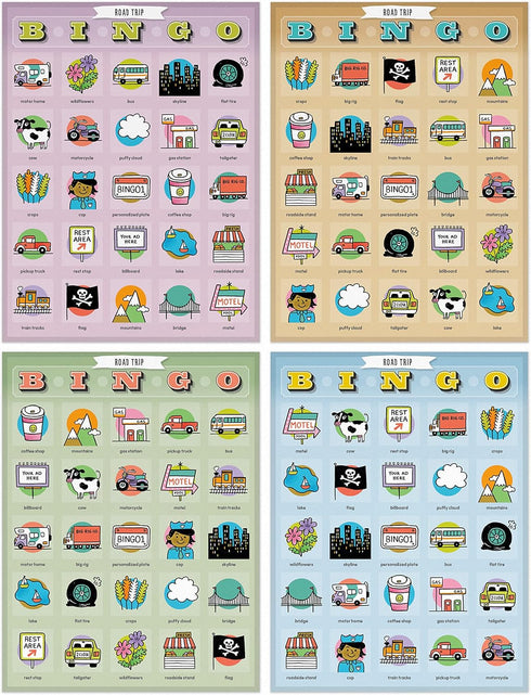 Knock Knock Roadtrip Bingo, 12 Reusable Cards for Fun Road Trips