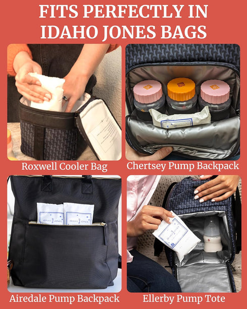 Packs Ice for Cooler - Reusable & Refreezable - for Breastmilk Storage, Lunch Boxes, Food, Camping - Long Lasting