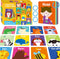 50 PCS Kid First Cognitive Flashcards, Double Sided Colorful Cards for Pre-K Learning Tool
