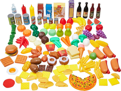 Amazon Basics Pretend Play Food Toy Set for Kids Ages 3 and