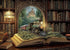 BUAHA Magic Books Train Puzzles for Adults 1000 Pieces Nature Pretty Library Art