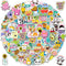 Cute Stickers Bulk 200Pcs - Vsco Waterproof Stickers for Hydroflasks, Decals for Kids, Scrapbook Packs for Teens