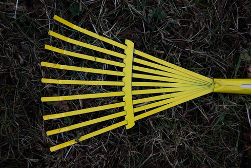 Set 4-Piece, 5yr+ JustForKids Kids Garden Tool Toy, Rake, Spade, Hoe and Leaf Rake, reduced size , made of sturdy steel