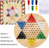 11.5 Inches Set 60+6 Gothink Chinese Checkers Board Game, Classic Game Board - Premium Solid Wood pcs Colorful Pegs