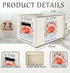 FDHSPAAM Coastal Beach Crab Storage Bins Box with Handles, Nautical Ocean Crab Collapsible Fabric Storage Basket Box