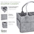 Parker Baby Diaper Caddy - Versatile Nursery Storage Organizer (Gray, Regular Size)