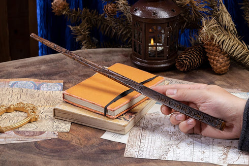 Handicraftviet Hand Carved Wooden Magic Wand, Collectible Cosplay Magical Gift for Halloween, 15 inch