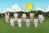 9 Sunny Days Entertainment Honey Bee Acres Rainbow Ridge Pals Miniature Flocked Dolls | Small Fantasy Collectible