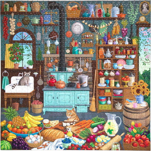 1000 23" 23" eeBoo Piece Puzzle - Alchemist's Kitchen Jigsaw Puzzle for Adults, Square x Made with Recycled Board