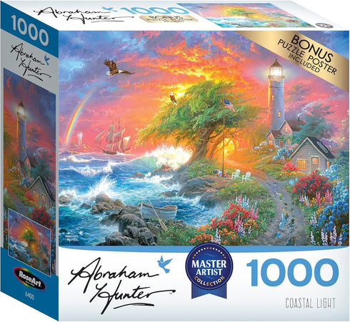 RoseArt - Abraham Hunter - Coastal Light - 1000 Piece Jigsaw Puzzle for Adults