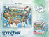 1000 Springbok All American Attractions Piece Jigsaw Puzzle for Adults - Map of USA - Unique Cut Pieces - Made in USA